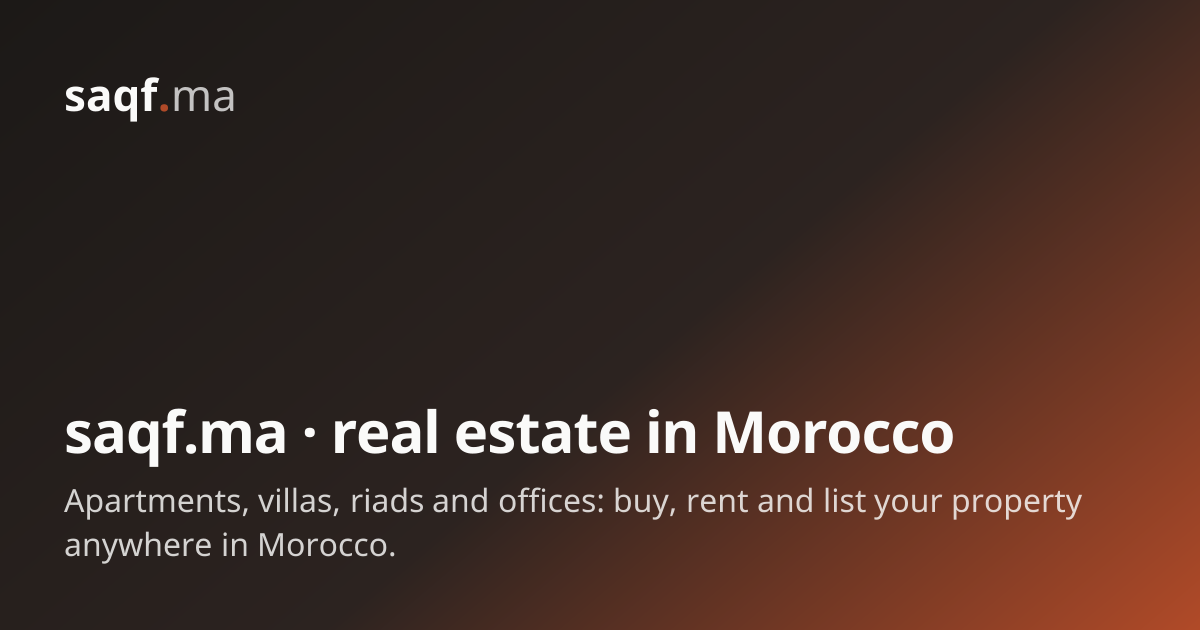Property listings in Morocco: buy, rent, list